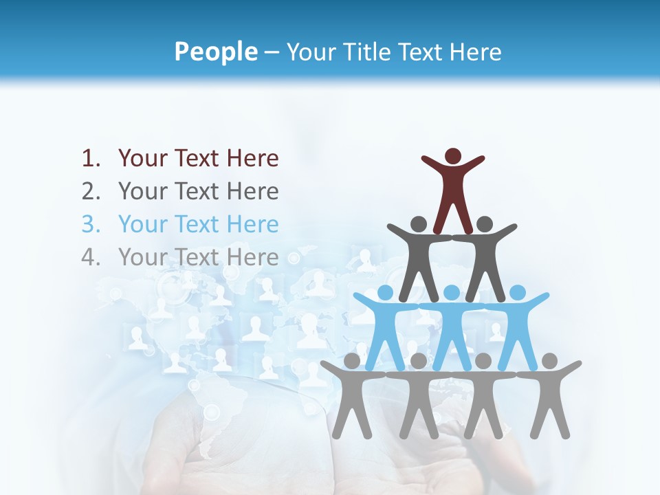 A Person Holding Out Their Hands With Numbers On It PowerPoint Template