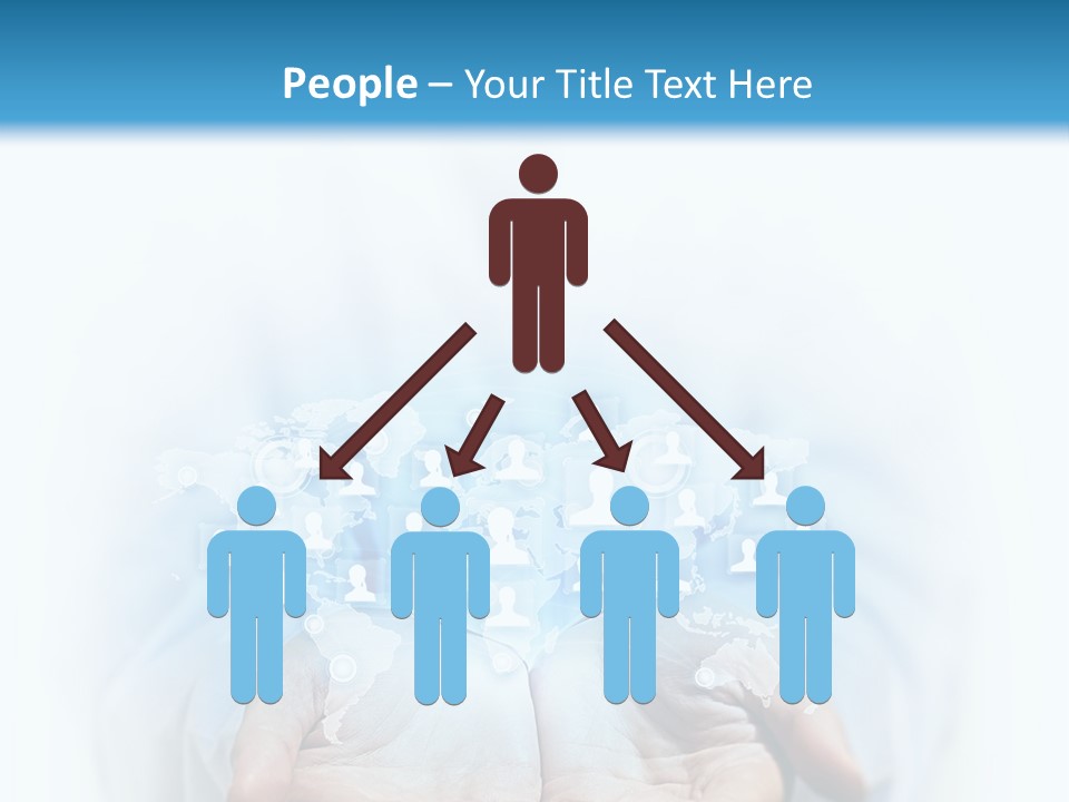 A Person Holding Out Their Hands With Numbers On It PowerPoint Template