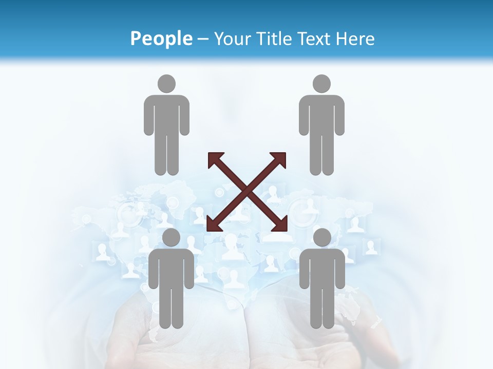 A Person Holding Out Their Hands With Numbers On It PowerPoint Template