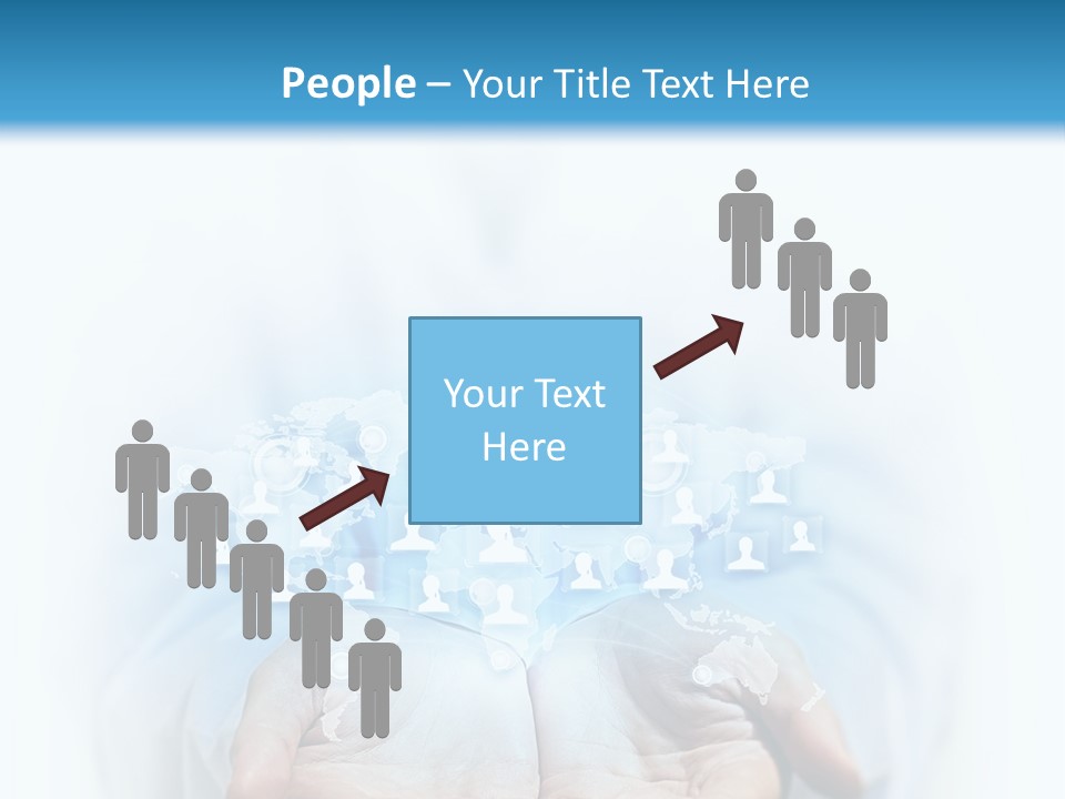 A Person Holding Out Their Hands With Numbers On It PowerPoint Template