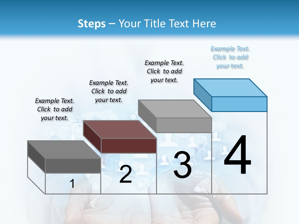 A Person Holding Out Their Hands With Numbers On It PowerPoint Template