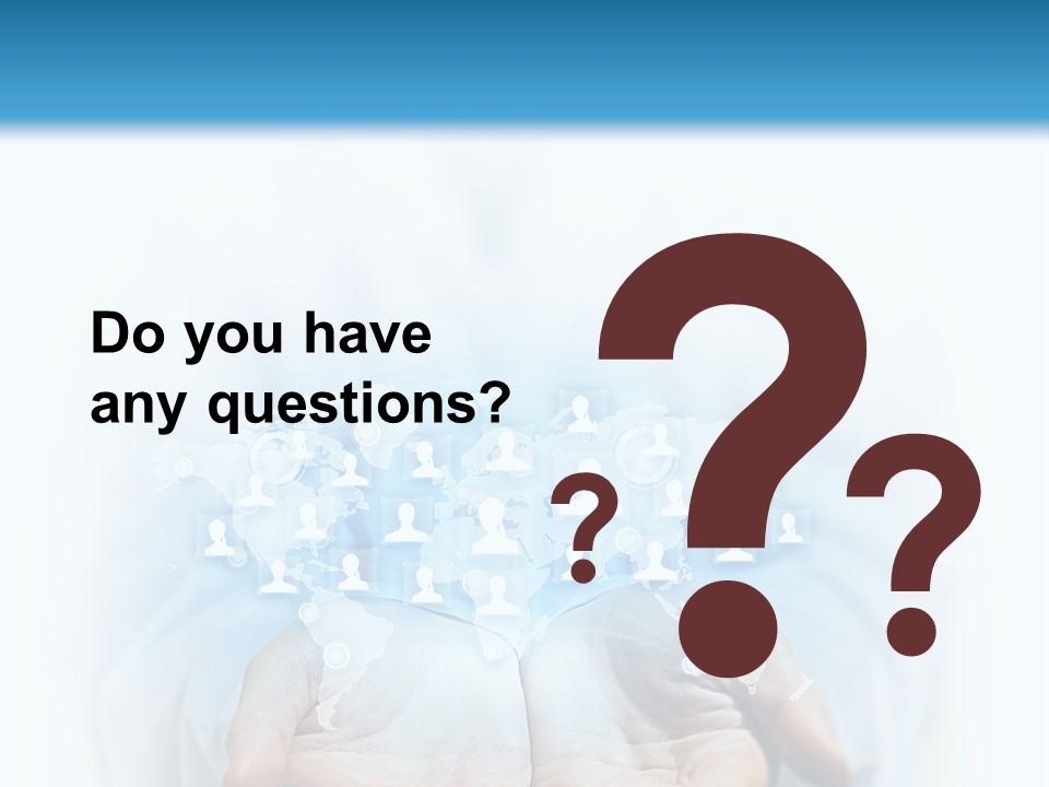 A Person Holding Out Their Hands With Numbers On It PowerPoint Template