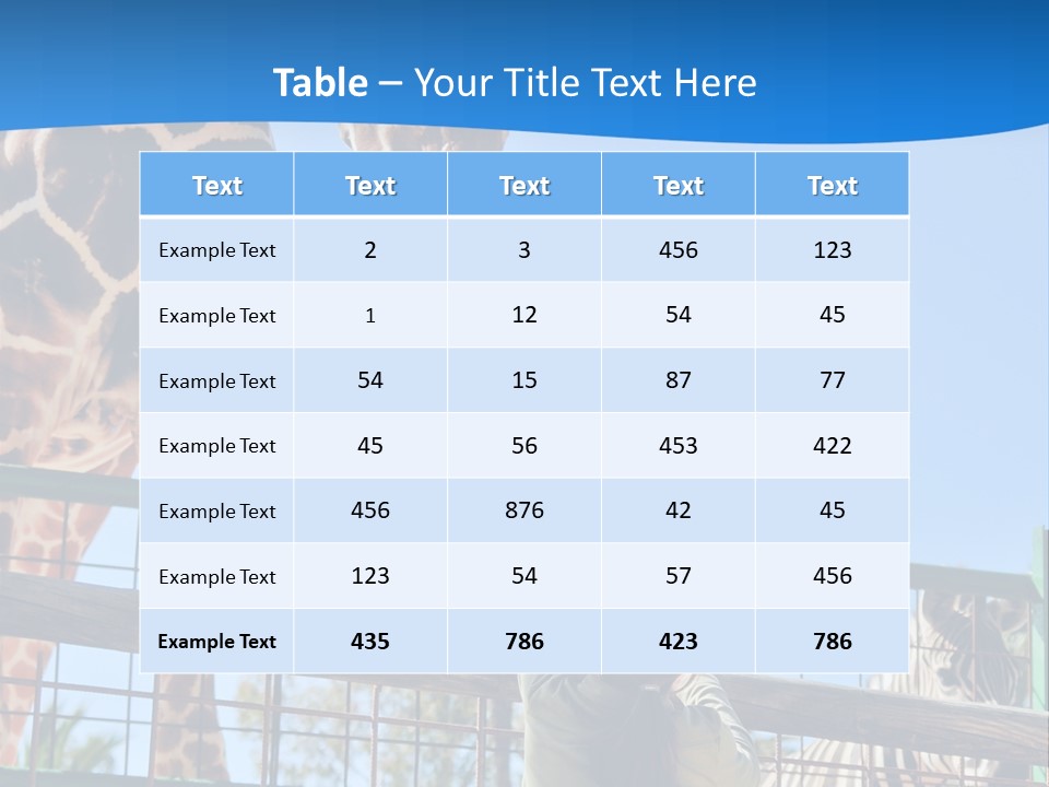 A Giraffe And A Zebra In A Fenced In Area PowerPoint Template