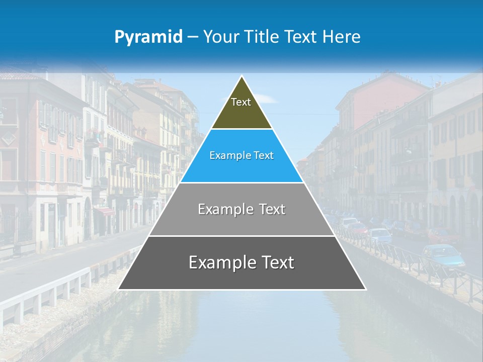 A River Running Through A City Next To Tall Buildings PowerPoint Template