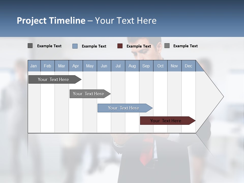 A Man In A Business Suit Holding A Tablet PowerPoint Template
