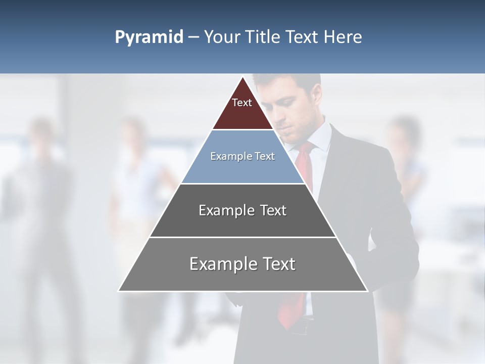 A Man In A Business Suit Holding A Tablet PowerPoint Template