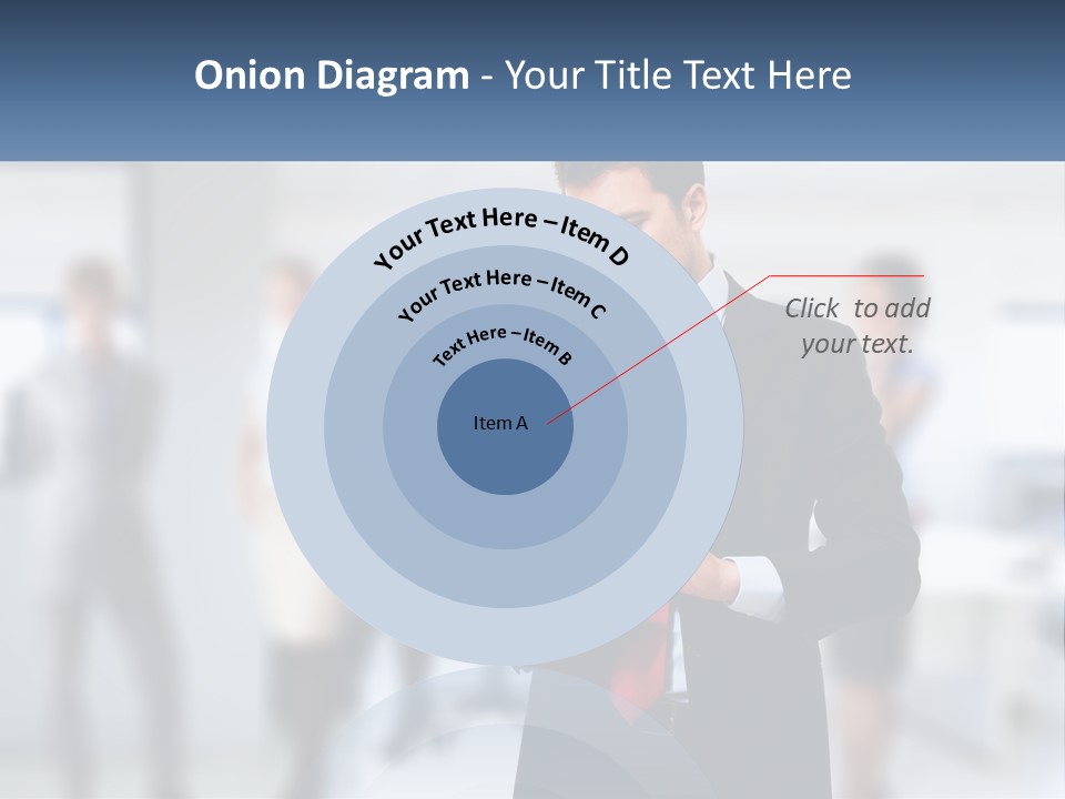 A Man In A Business Suit Holding A Tablet PowerPoint Template