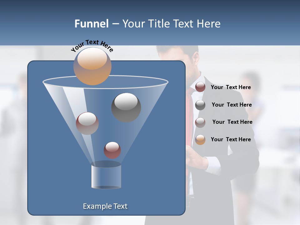 A Man In A Business Suit Holding A Tablet PowerPoint Template