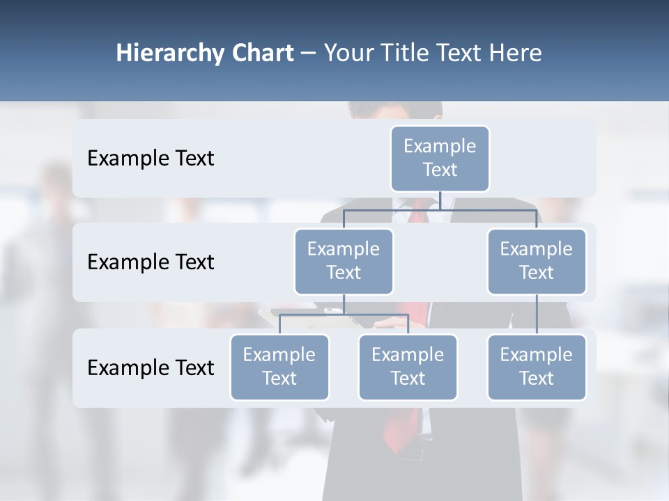A Man In A Business Suit Holding A Tablet PowerPoint Template