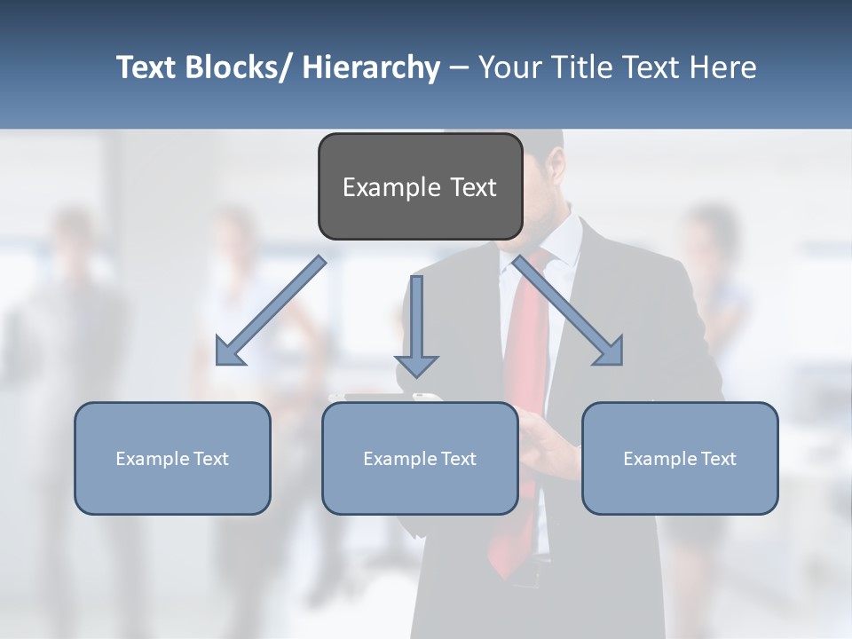 A Man In A Business Suit Holding A Tablet PowerPoint Template