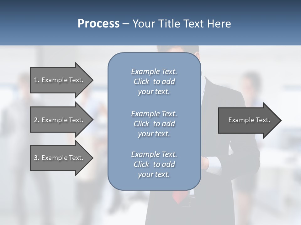 A Man In A Business Suit Holding A Tablet PowerPoint Template