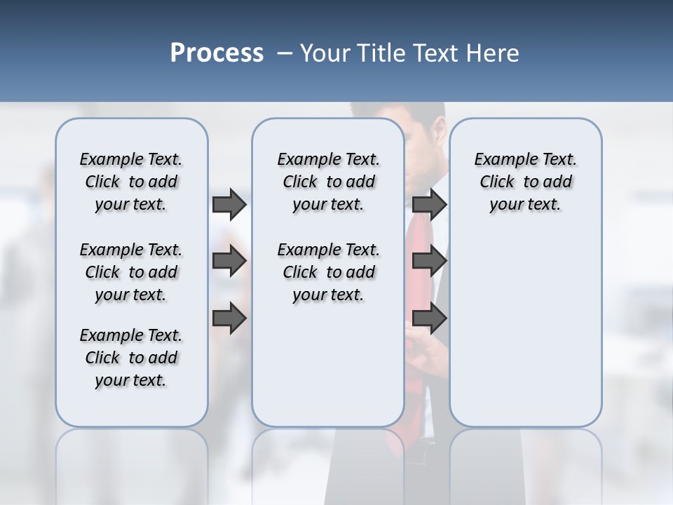 A Man In A Business Suit Holding A Tablet PowerPoint Template