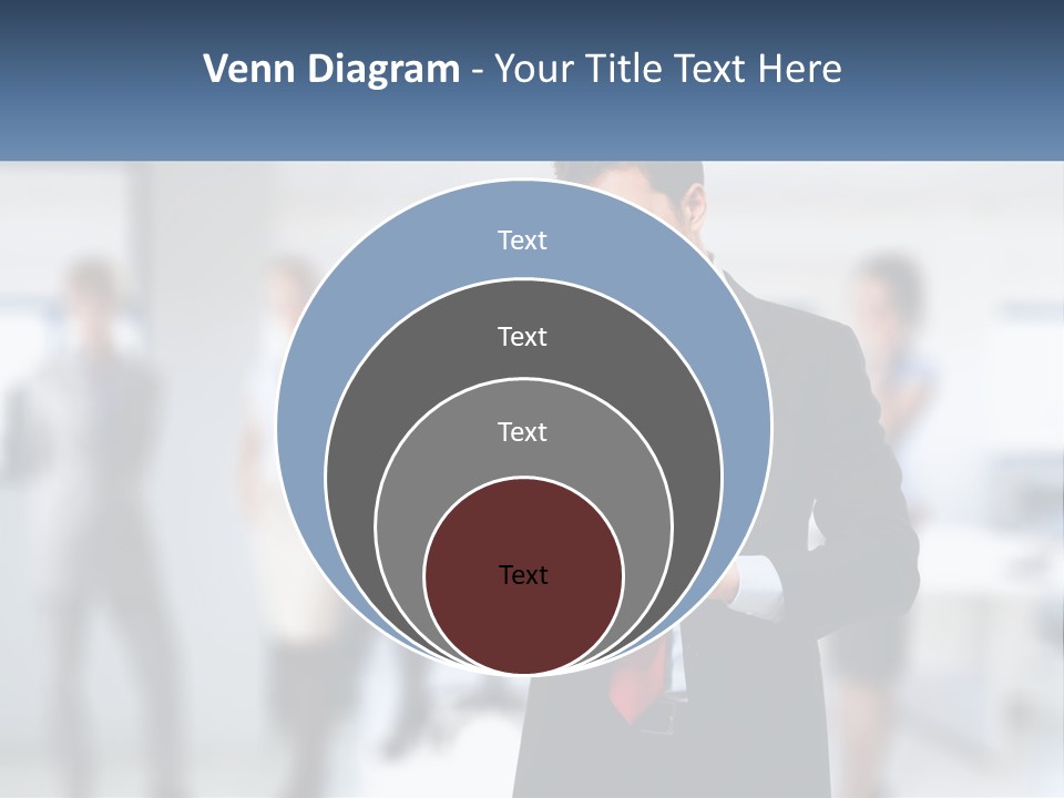 A Man In A Business Suit Holding A Tablet PowerPoint Template