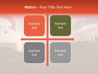 A Group Of Paraglides Flying Over A Body Of Water PowerPoint Template