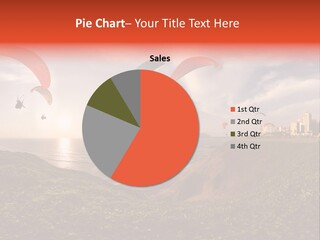 A Group Of Paraglides Flying Over A Body Of Water PowerPoint Template