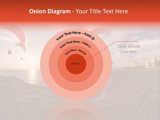 A Group Of Paraglides Flying Over A Body Of Water PowerPoint Template