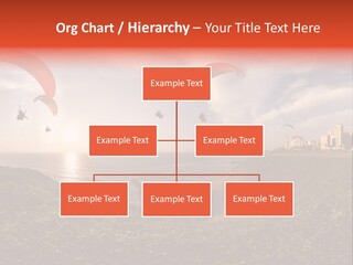 A Group Of Paraglides Flying Over A Body Of Water PowerPoint Template