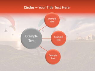 A Group Of Paraglides Flying Over A Body Of Water PowerPoint Template