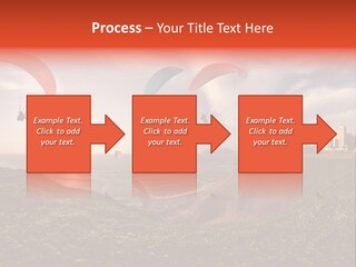A Group Of Paraglides Flying Over A Body Of Water PowerPoint Template
