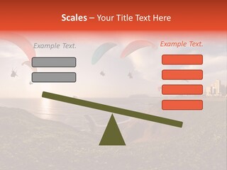 A Group Of Paraglides Flying Over A Body Of Water PowerPoint Template