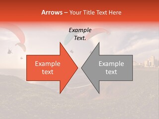 A Group Of Paraglides Flying Over A Body Of Water PowerPoint Template