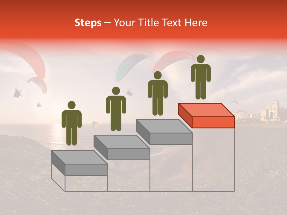 A Group Of Paraglides Flying Over A Body Of Water PowerPoint Template