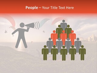 A Group Of Paraglides Flying Over A Body Of Water PowerPoint Template
