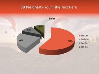 A Group Of Paraglides Flying Over A Body Of Water PowerPoint Template