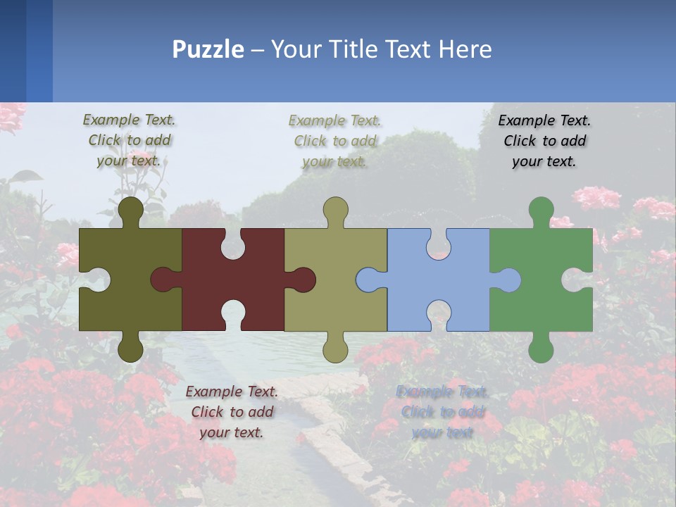 A Garden Filled With Lots Of Red Flowers PowerPoint Template