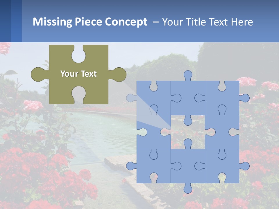 A Garden Filled With Lots Of Red Flowers PowerPoint Template