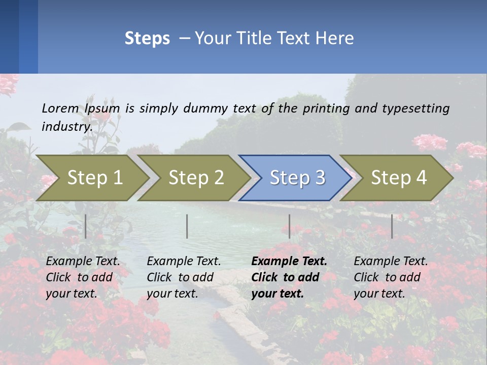 A Garden Filled With Lots Of Red Flowers PowerPoint Template