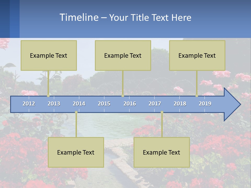 A Garden Filled With Lots Of Red Flowers PowerPoint Template