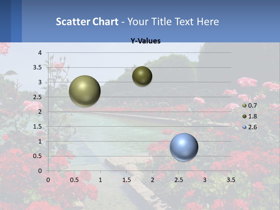 A Garden Filled With Lots Of Red Flowers PowerPoint Template