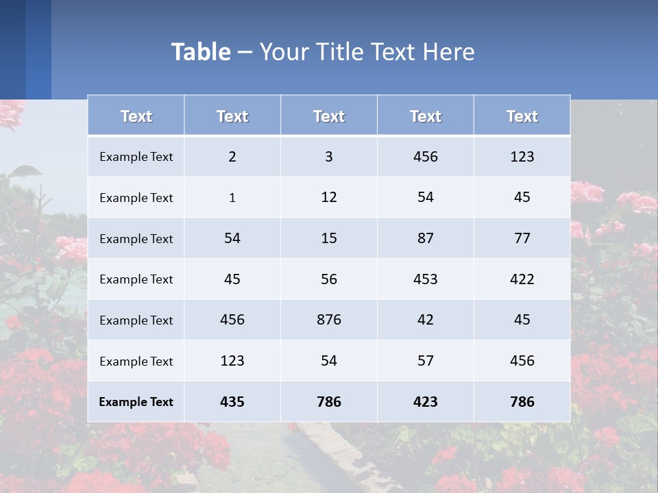 A Garden Filled With Lots Of Red Flowers PowerPoint Template