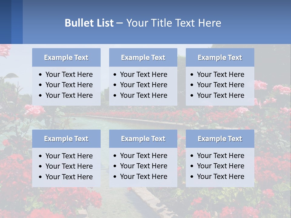 A Garden Filled With Lots Of Red Flowers PowerPoint Template