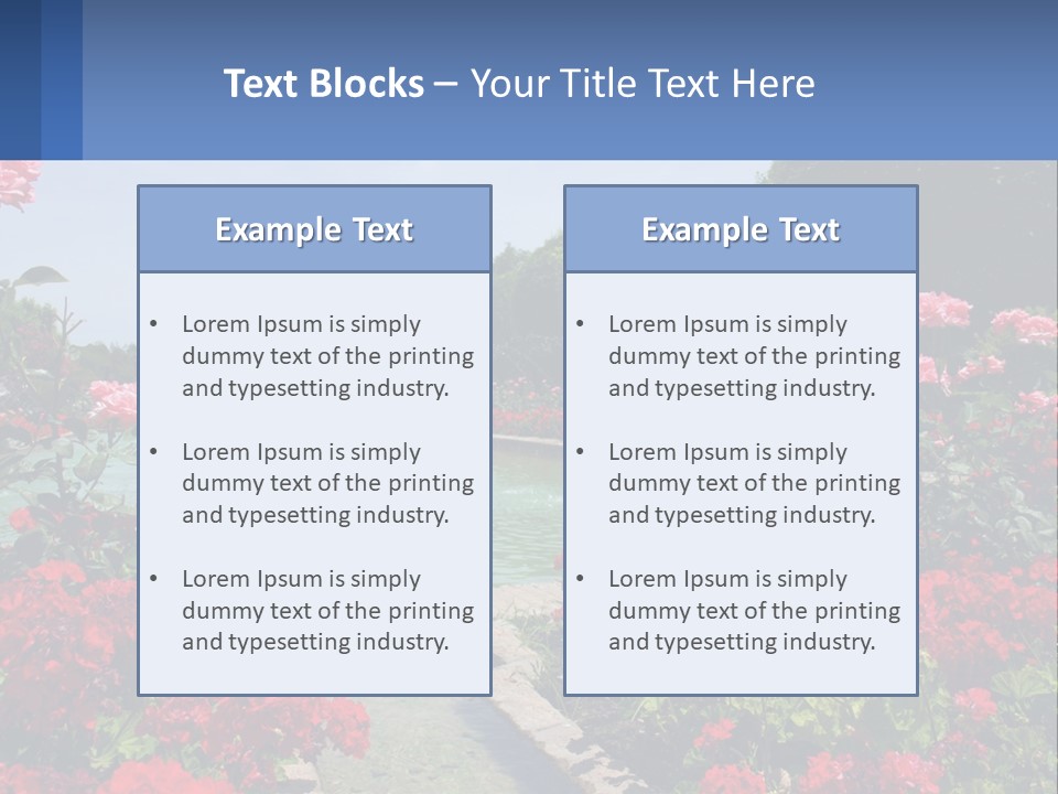 A Garden Filled With Lots Of Red Flowers PowerPoint Template