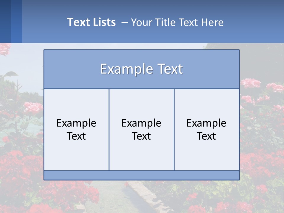 A Garden Filled With Lots Of Red Flowers PowerPoint Template