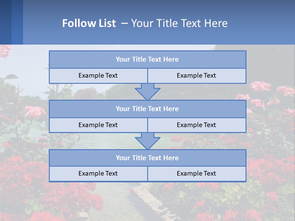 A Garden Filled With Lots Of Red Flowers PowerPoint Template