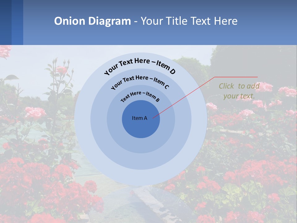 A Garden Filled With Lots Of Red Flowers PowerPoint Template