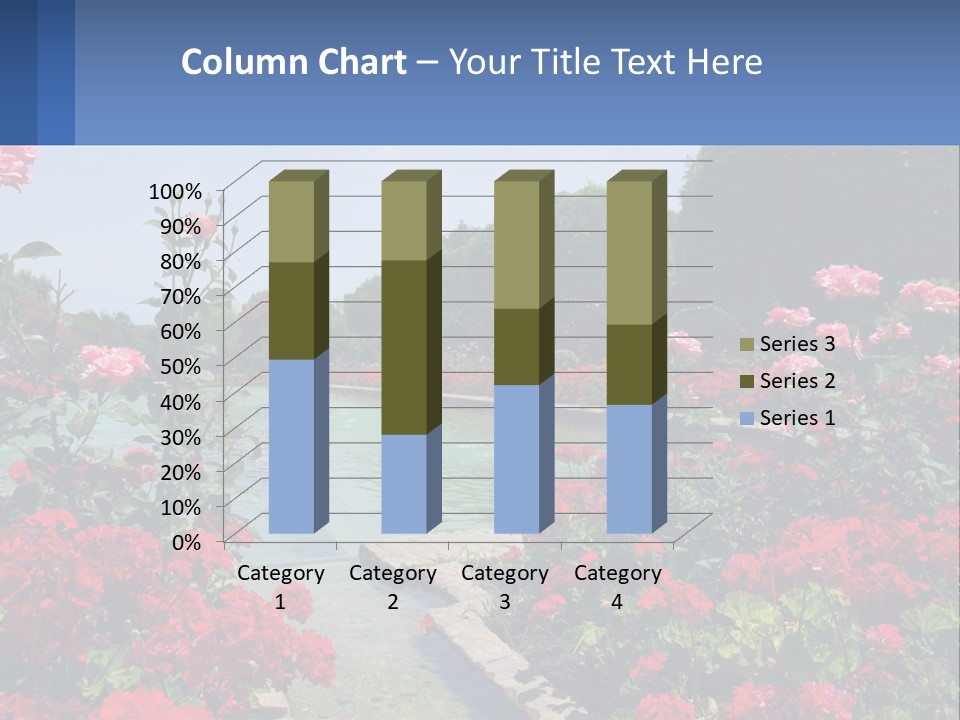 A Garden Filled With Lots Of Red Flowers PowerPoint Template