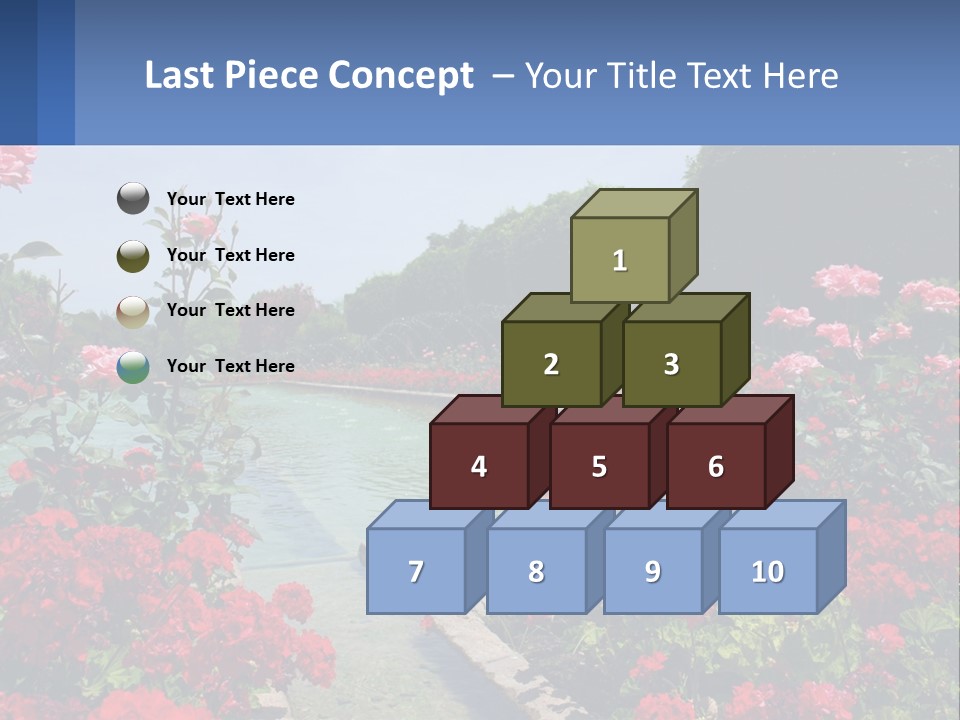 A Garden Filled With Lots Of Red Flowers PowerPoint Template