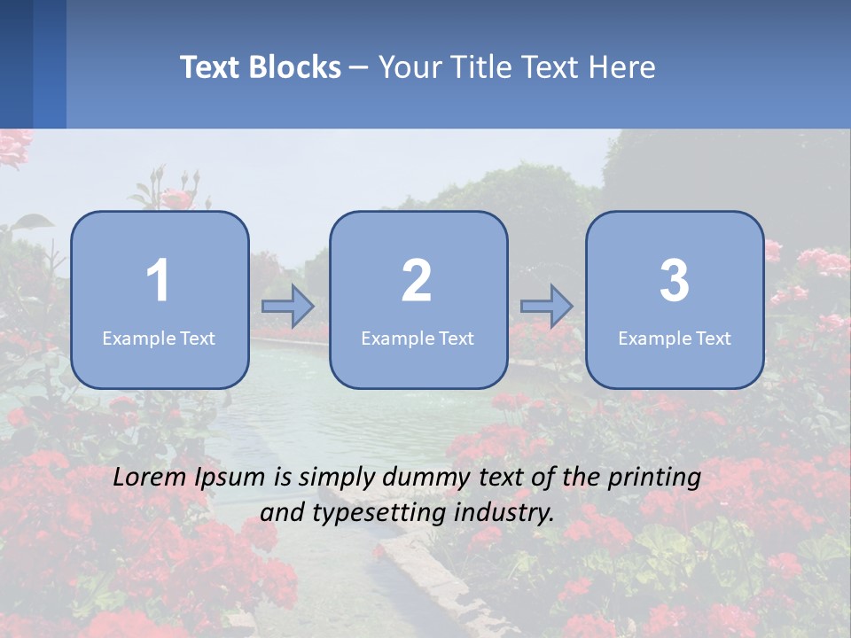 A Garden Filled With Lots Of Red Flowers PowerPoint Template