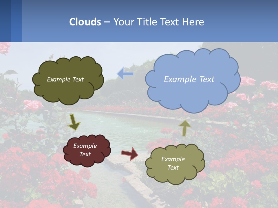 A Garden Filled With Lots Of Red Flowers PowerPoint Template