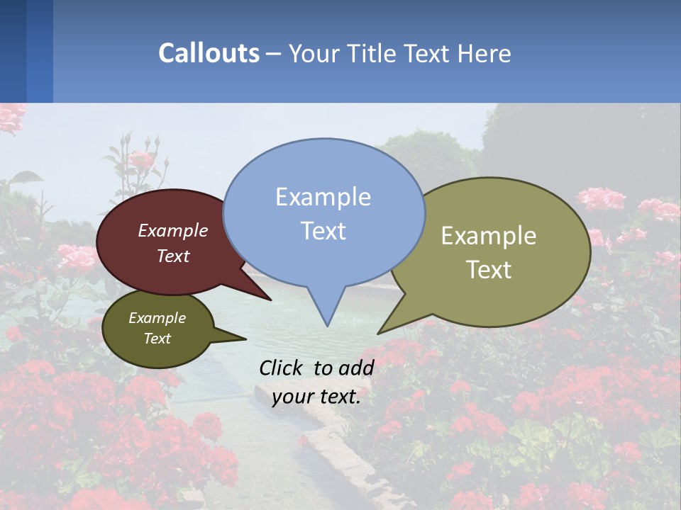 A Garden Filled With Lots Of Red Flowers PowerPoint Template