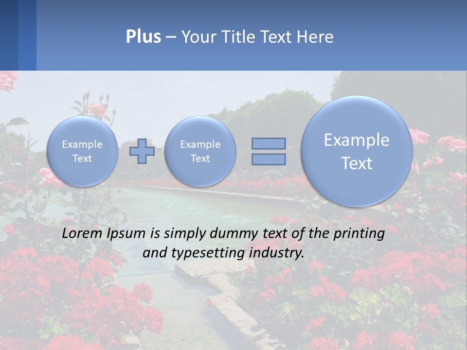 A Garden Filled With Lots Of Red Flowers PowerPoint Template