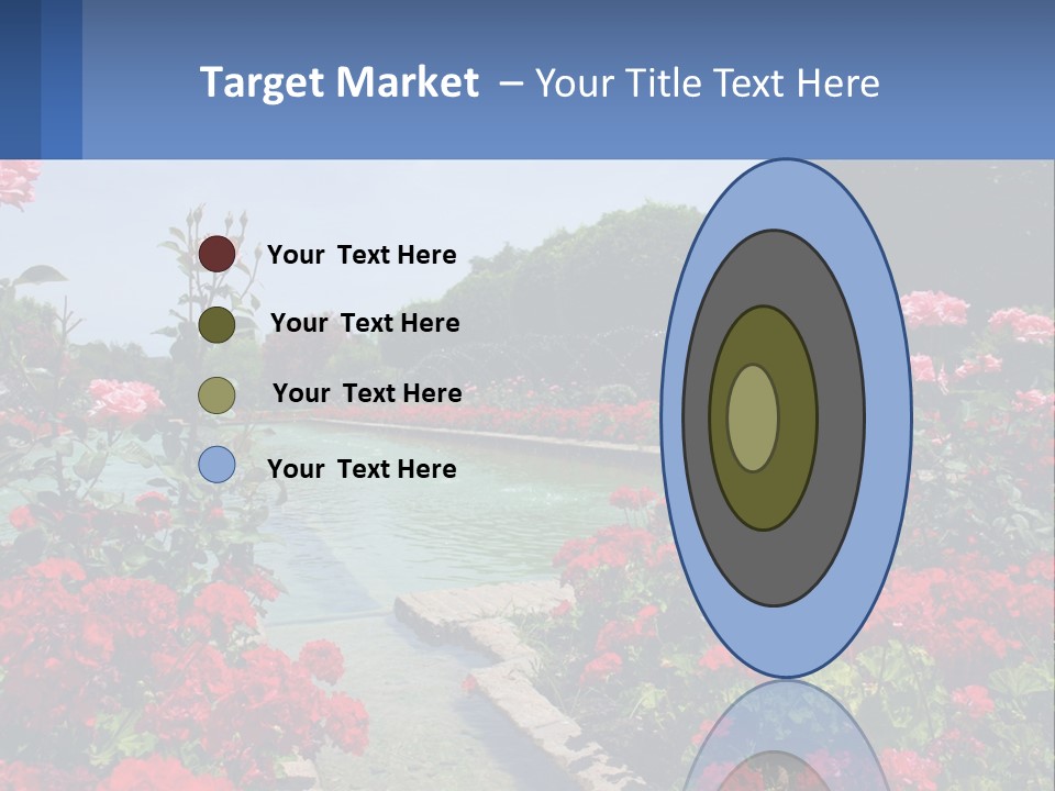 A Garden Filled With Lots Of Red Flowers PowerPoint Template