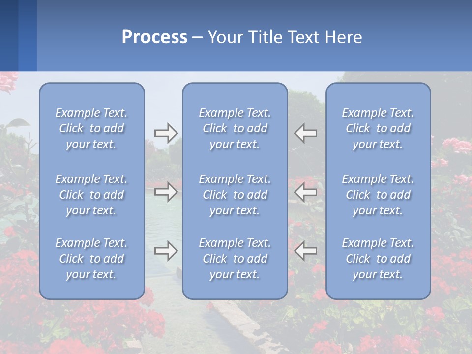 A Garden Filled With Lots Of Red Flowers PowerPoint Template