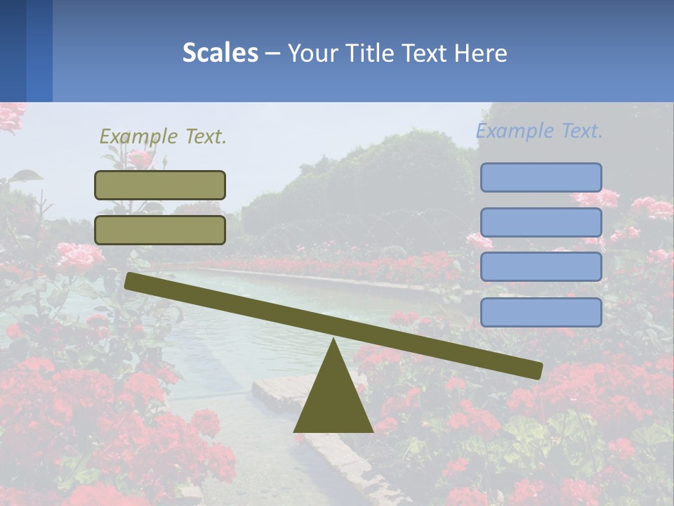 A Garden Filled With Lots Of Red Flowers PowerPoint Template