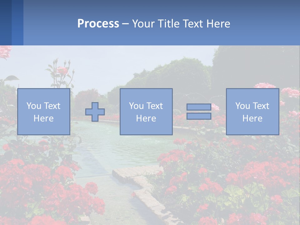 A Garden Filled With Lots Of Red Flowers PowerPoint Template