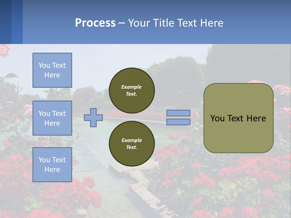A Garden Filled With Lots Of Red Flowers PowerPoint Template